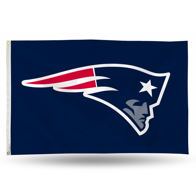 Rico Industries Rico Industries NFL New England Patriots 3Foot by 5Foot Single Sided Banner Flag with Grommets 