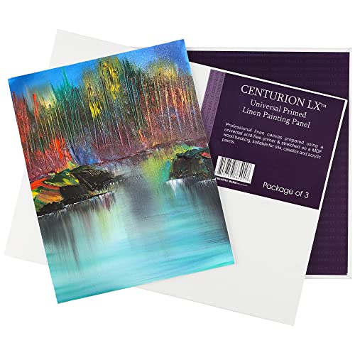 Centurion All-Media Primed Linen Panels - 8x10 3 Pack - 11oz Universal Primed Canvas Boards for Painting, Mounted on MDF Wood, Non-Warping, Ideal for Artists, Professionals, and Painters - Image 4