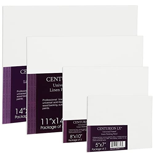 Centurion All-Media Primed Linen Panels - 8x10 3 Pack - 11oz Universal Primed Canvas Boards for Painting, Mounted on MDF Wood, Non-Warping, Ideal for Artists, Professionals, and Painters - Image 3