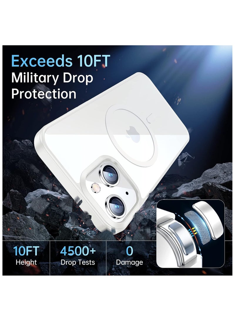 ACLIX Magnetic Case for iPhone 12 And iPhone 12 Pro [Shockproof & Slim] Clear Hard Back Cover with high-Grade Protection | White - Image 3