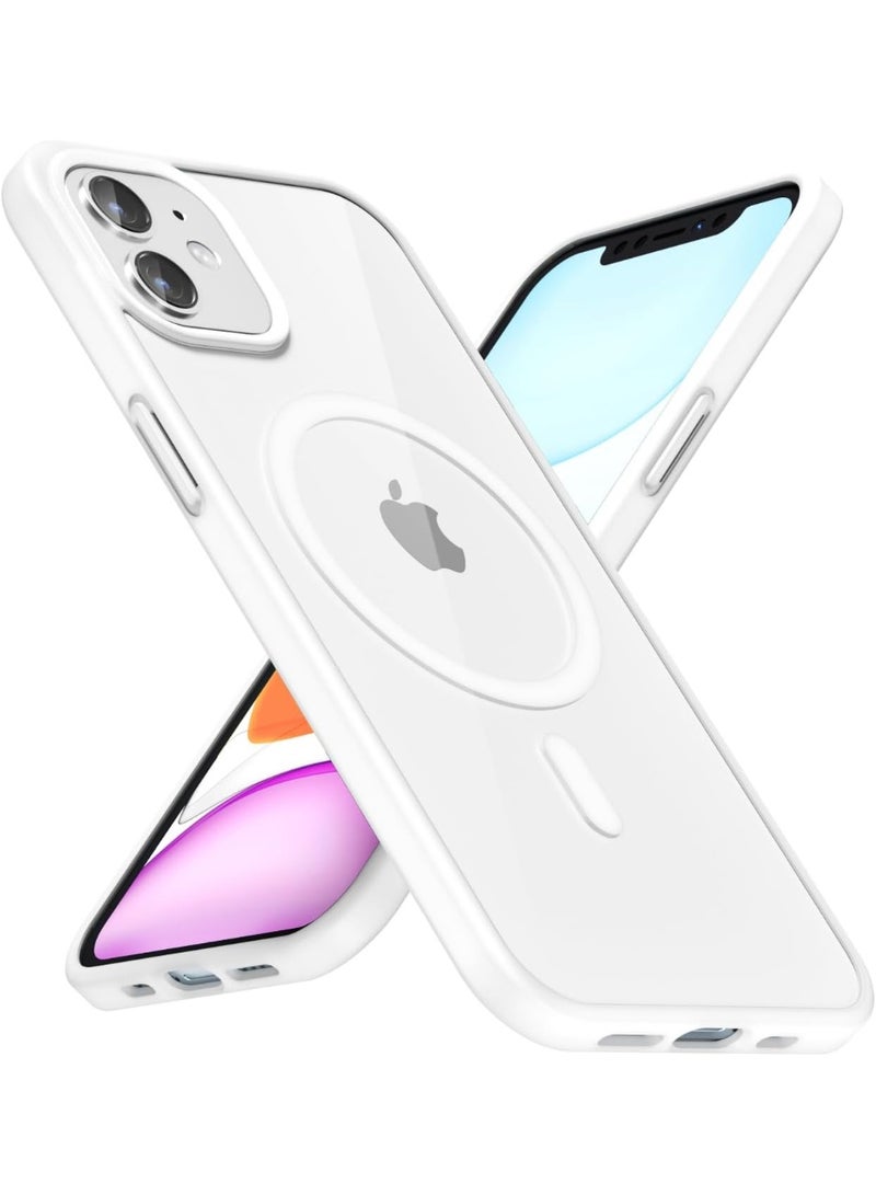 أكاليكس جراب مغناطيسي لهاتف iPhone 12 And iPhone 12 Pro [مقاوم للصدمات ونحيف]، غطاء خلفي صلب شفاف مع حماية فائقة |أبيض - Image 1