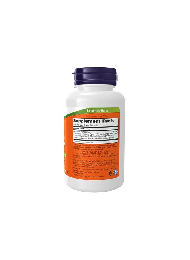 now Supplements Curcumin Phytosome Bioenhanced Turmeric Extract 60 Veg Capsules - Image 3
