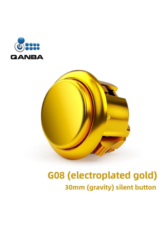 QANBA Gravity KS Boxing Fighter Electroplating Gravity Mechanical Shaft Fast Mute Arcade Button 30mm Button-Product Color:G06 30mm  - Image 3