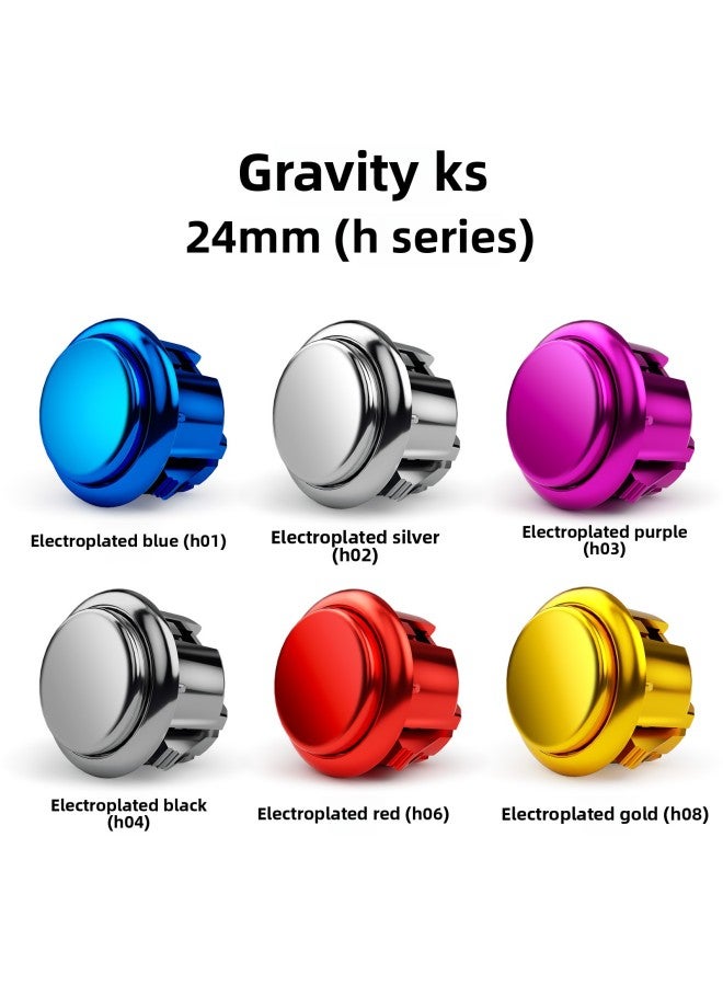QANBA Gravity KS Boxing Fighter Electroplating Gravity Mechanical Shaft Fast Mute Arcade Button 30mm Button-Product Color:G06 30mm  - Image 2