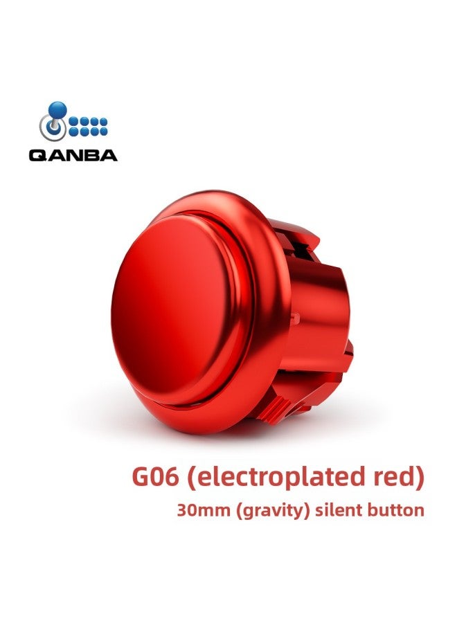 QANBA Gravity KS Boxing Fighter Electroplating Gravity Mechanical Shaft Fast Mute Arcade Button 30mm Button-Product Color:G06 30mm  - Image 1