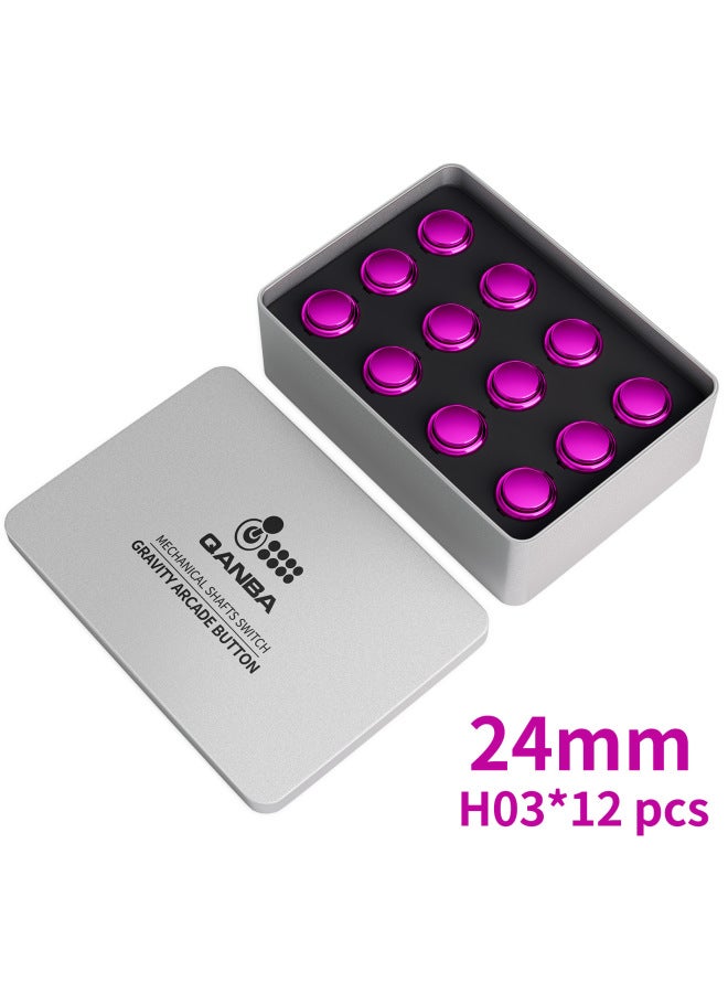 QANBA Gravity KS Boxing Fighter Electroplating Gravity Mechanical Shaft Fast Mute Arcade Button 30mm Button-Product Color:G06 30mm  - Image 4