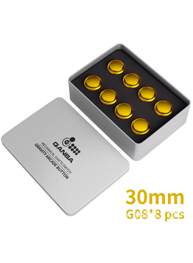 QANBA Gravity KS Boxing Fighter Electroplating Gravity Mechanical Shaft Fast Mute Arcade Button 30mm Button-Product Color:G06 30mm  - Image 5