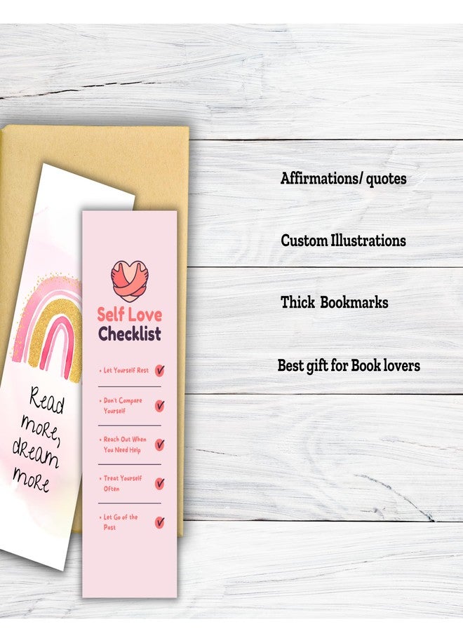 EKDALI Bookmarks Set of 32| 350 GSM Thick Book Marks | Matte Finish | NO Repeat Desigs| Pink Colour Theme Bookmark | 2 x 6 inches - Image 5