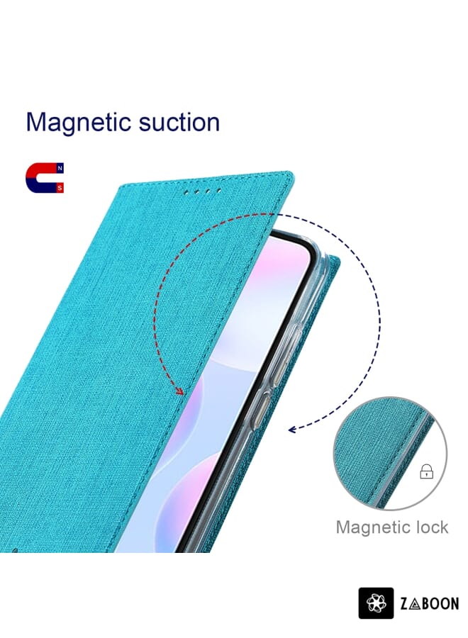 زبون لسلسلة Sharp Aquos R6 ViLi DMX مقاومة للصدمات من مادة TPU + حافظة جلدية PU مغناطيسية جذابة مع فتحة للبطاقة وحامل (أزرق) - Image 4