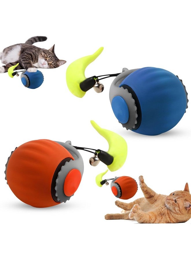 عبوتان من كرات ألعاب القطط التفاعلية، ألعاب إثراء القطط للقطط الداخلية للقطط البالغة التي تشعر بالملل، تعمل بالحركة - Image 1