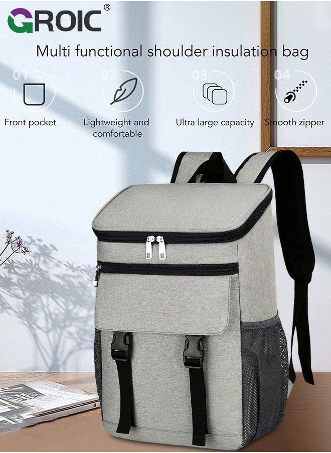 GROIC - Backpack Cooler, Leakproof & Waterproof Cooler Backpack, Cooler Bag for Men Women, Large Capacity Portable Lightweight Cooler for Family Outdoor Camping Beach Picnic Hiking - Image 1