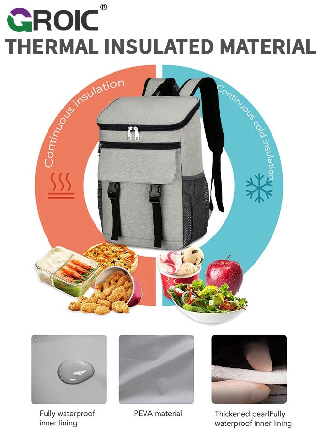 GROIC - Backpack Cooler, Leakproof & Waterproof Cooler Backpack, Cooler Bag for Men Women, Large Capacity Portable Lightweight Cooler for Family Outdoor Camping Beach Picnic Hiking - Image 1