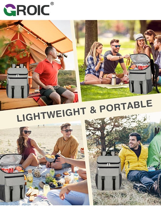 GROIC - Backpack Cooler, Leakproof & Waterproof Cooler Backpack, Cooler Bag for Men Women, Large Capacity Portable Lightweight Cooler for Family Outdoor Camping Beach Picnic Hiking - Image 1