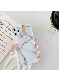 Case Cover For iPhone 11 Pro Max TPU Smooth Marbled IMD Mobile Phone Case Snowflake Gold F23