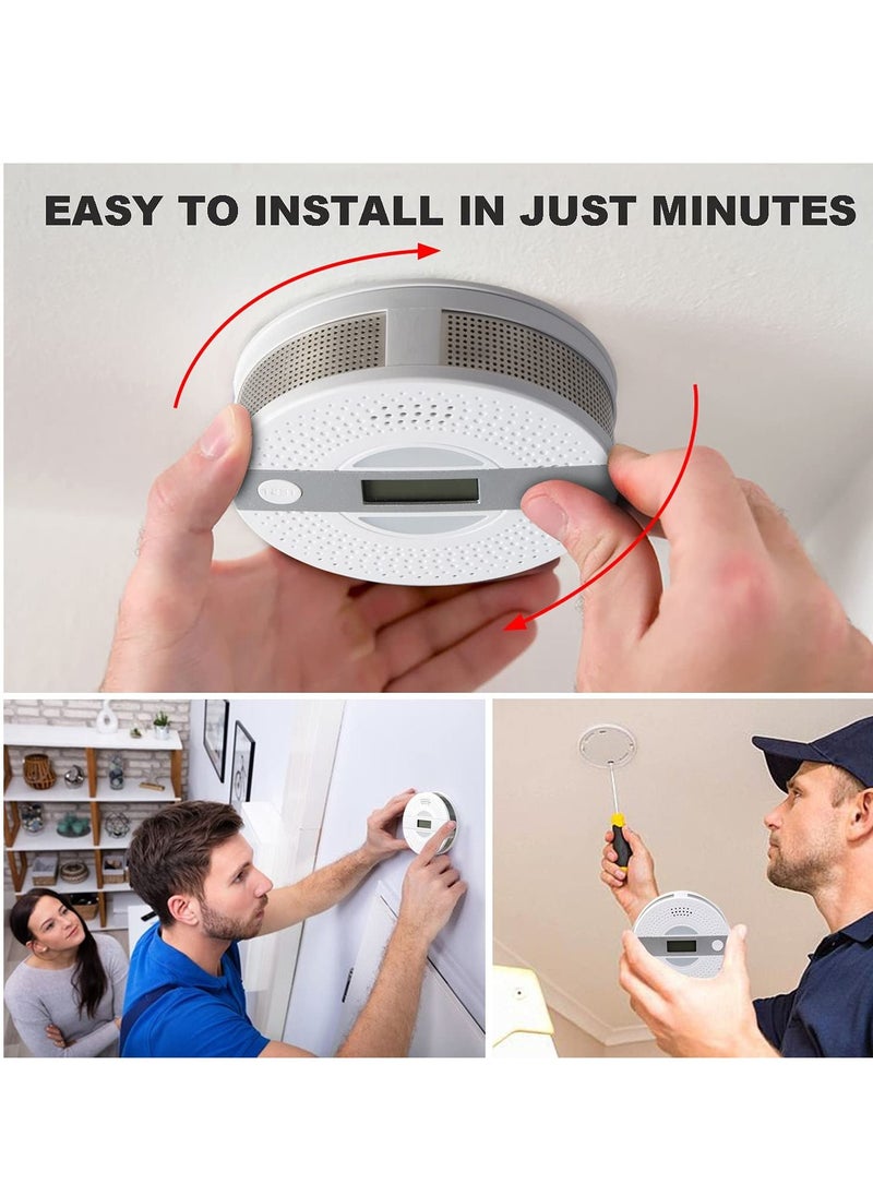 KASTWAVE Carbon Monoxide Detector, CO Alarm with LCD Screen Battery Powered Dual Sensor Combination, Led Indicator, and Loud Sound Alert  - Image 5