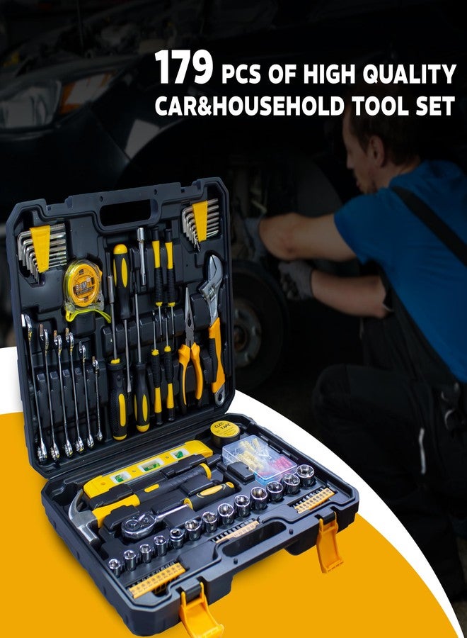 IBELL TOOLS iBELL VORMIR VR TB179-7 Professional Tool Kit with Ratchet Set, 179-Piece Hand Tool Set with Sockets, Wrenches, Screwdrivers, Precision Bits & Case for Mechanics & Home Use - Image 4