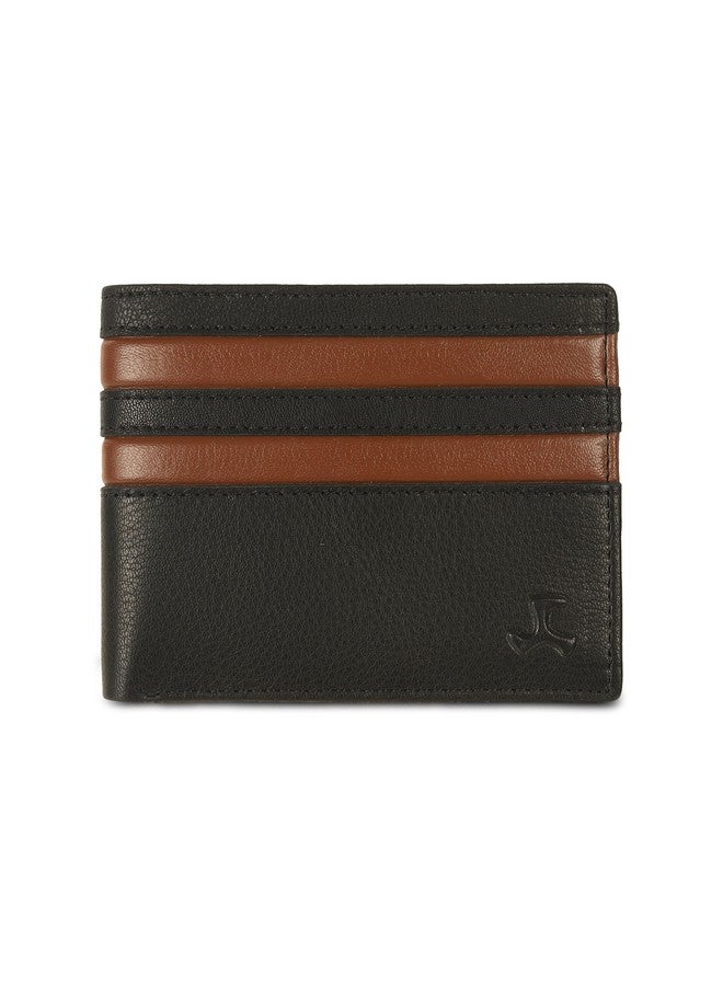Mochi Men Black Genuine Leather Formal Wallet with Card Slots (21-68) - Image 1
