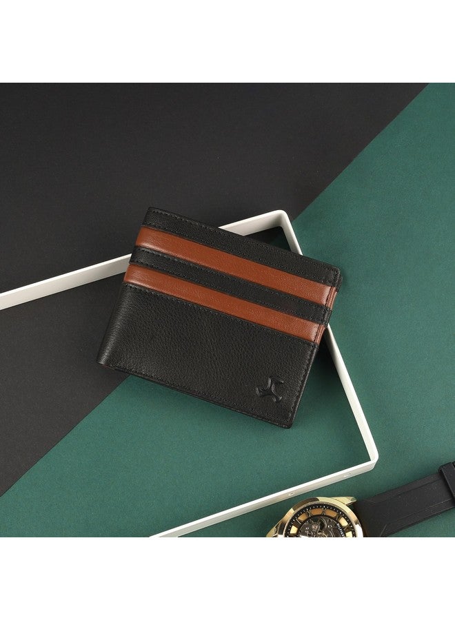 Mochi Men Black Genuine Leather Formal Wallet with Card Slots (21-68) - Image 2