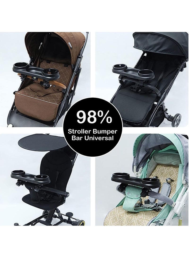 Stroller Meal Tray, Stroller Accessories Upgraded Removable Adjustable Anti-Slip Clip