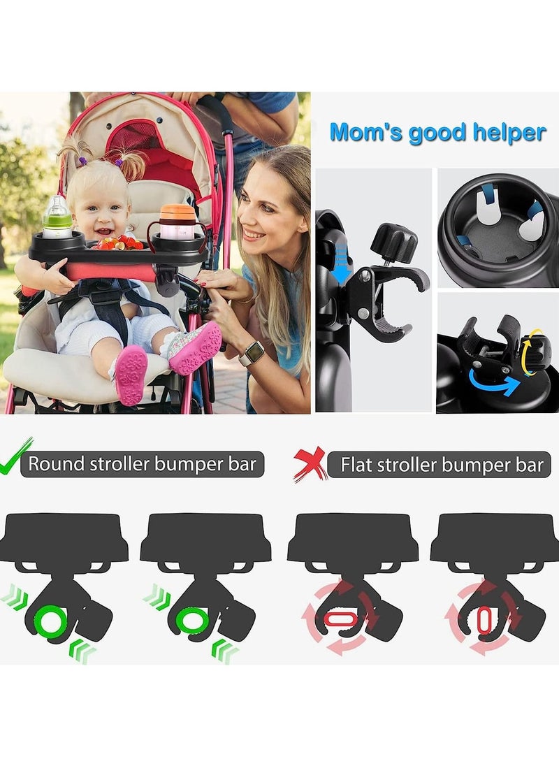 Stroller Meal Tray, Stroller Accessories Upgraded Removable Adjustable Anti-Slip Clip