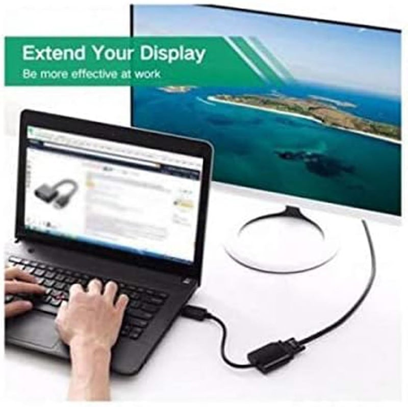 DisplayPort to VGA Adapter Male to Female 1080P, Compatible with PC, Desktop, Laptop, PC, Monitor, Projector, HDTV - Image 5