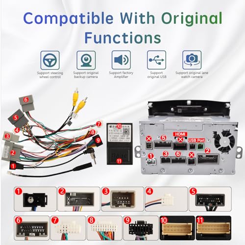 ViaBecs 16PIN Car Radio Wire Harness with Canbus Adapter for 2015-2016 Honda CRV 2.4L, 2014-2015 Civic Support Steering Wheel Controls, Factory Backup Camera for Aftermarket Android Stereo Head Unit - Image 5