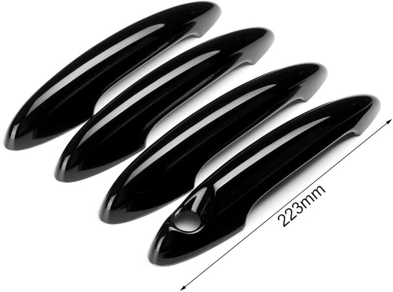 DEMULAX 4Pcs Gloss Black Car Door Handle Cover Trim - Image 2