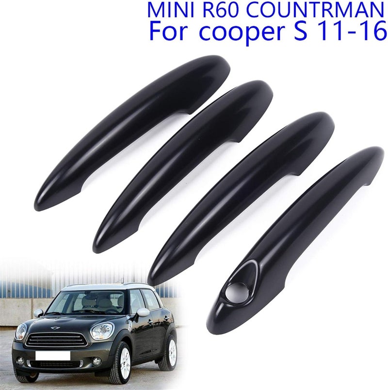 DEMULAX 4Pcs Gloss Black Car Door Handle Cover Trim - Image 4