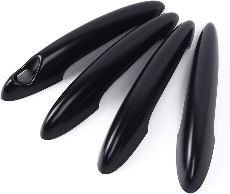 DEMULAX 4Pcs Gloss Black Car Door Handle Cover Trim - Image 1