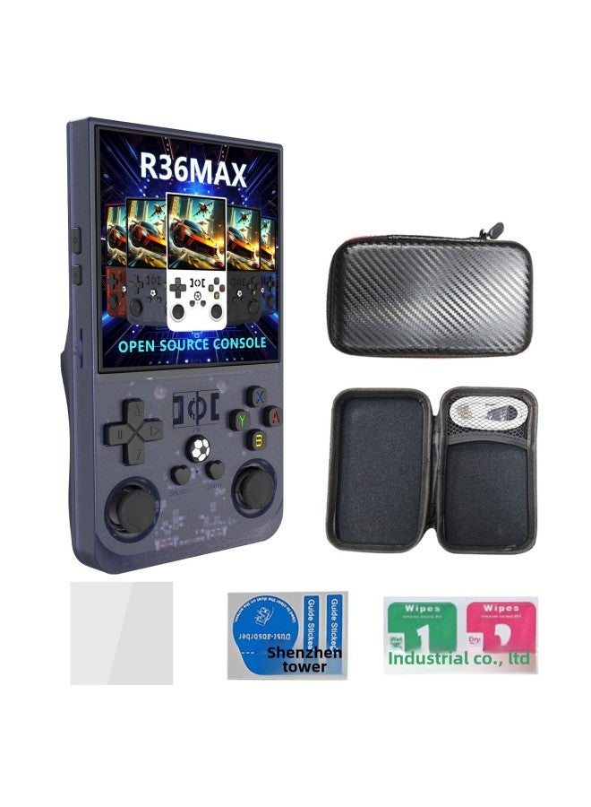 R36MAX Open Source Handheld Game Machine GBA Arcade Classic FC Arcade Portable PSP Playable God Of War-Product's Colour:Cardless Version-Model:R36max[transparent Gray]  - Image 1