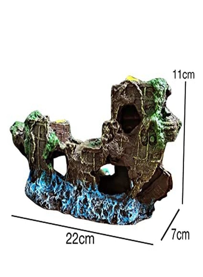 Antique Broken Ship Hidden Space for Fish Decorative Ornaments for Aquarium Decoration Toy - Image 3