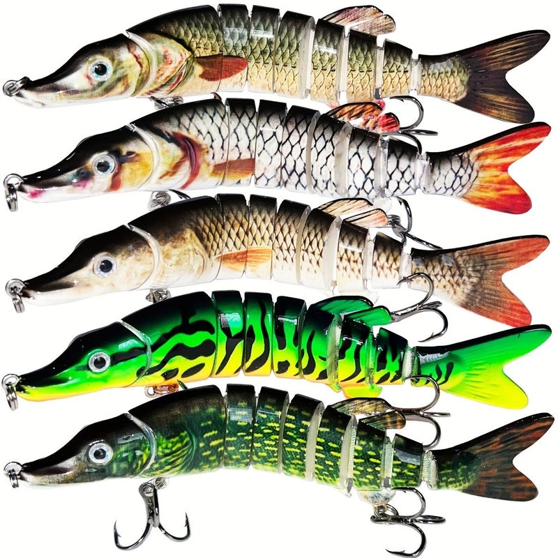 Multi Jointed Fishing Lures Slow Sinking Lifelike Swimbaits For Bass Trout Freshwater Saltwater QT9078 - Image 3