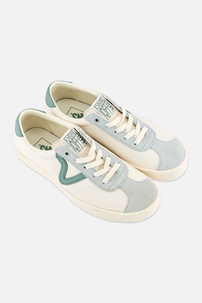 VANS Men Sport Low Lace Up Skateboarding Shoes, Off White - Image 4
