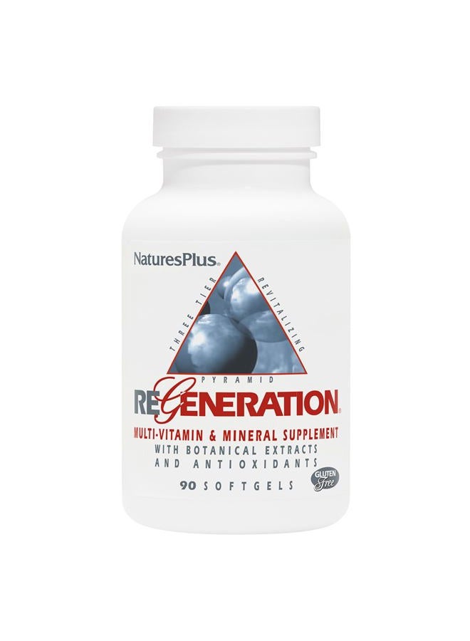 Nature's Plus ناتشرز بلس ريجينيريشن - 90 كبسولة لينة، عبوة من 2 - مكمل متعدد الفيتامينات والمعادن مع مستخلصات نباتية ومضادات الأكسدة - خالي من الجلوتين - 60 حصة إجمالية - Image 1
