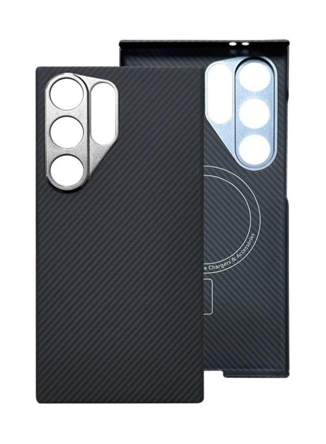 Samsung Galaxy S24 Ultra (2024) Luxury 600D Carbon Fiber Kevlar Magnetic Phone Case For S24 Ultra Anti Shock Protective Cover - Image 1
