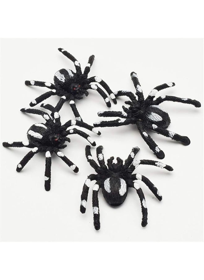 Wendy Mall 10Pcs/Set Halloween Decorative Spiders Small Plastic Fake Spider Toys Halloween Party Funny Joke Prank Realistic Props (Mix Color)  - Image 2
