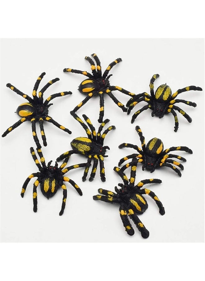 Wendy Mall 10Pcs/Set Halloween Decorative Spiders Small Plastic Fake Spider Toys Halloween Party Funny Joke Prank Realistic Props (Mix Color)  - Image 3