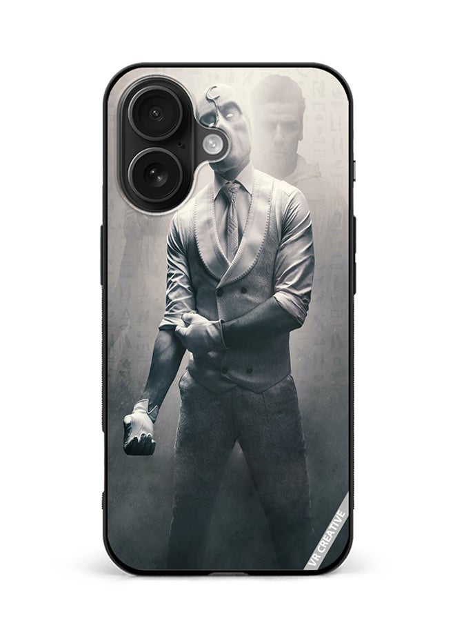Protective Case Cover For Apple iPhone 16 Moon Knight Design Multicolour
