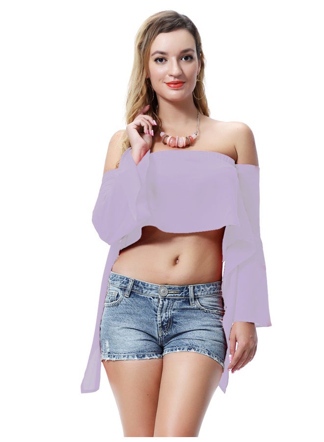 24 Color  European And American Women's Shoulder Collar Rubber Ribbon Women's T-shirt Ml550