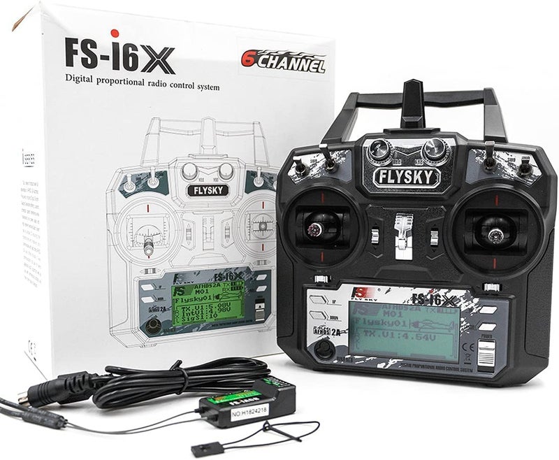 Flysky فلاي سكي FS-i6X 6-10 (افتراضي 6)CH 2.4GHz AFHDS جهاز إرسال RC مع مستقبل FS-iA6B - Image 3