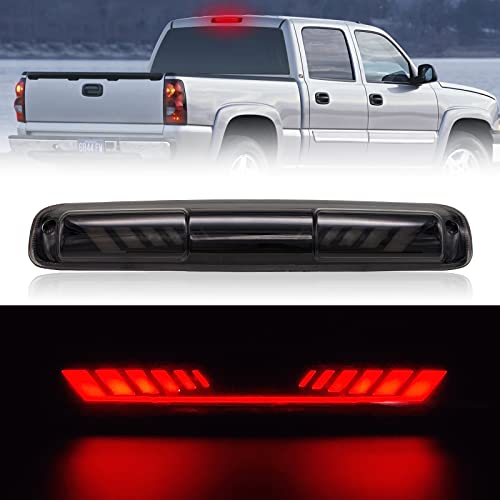 CMVT Auto Third 3rd Brake Light for 1999-2006 Chevy Silverado/GMC Sierra 1500 2500 3500 HD, TIME TUNNEL Sequential LED High Mount Stop Light for 2007 Silverado/Sierra Classic, Rear Center Cab Tail Lamp - Image 1