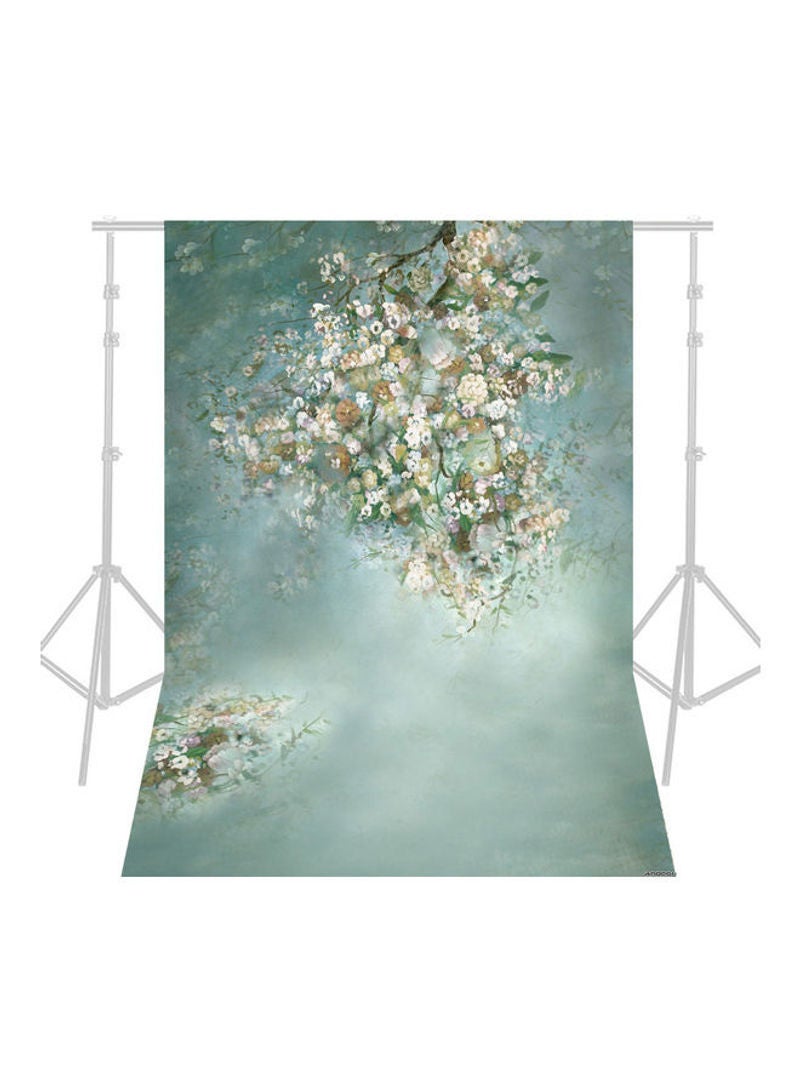 White Flower Wall Photography Studio Background Multicolour - Image 4