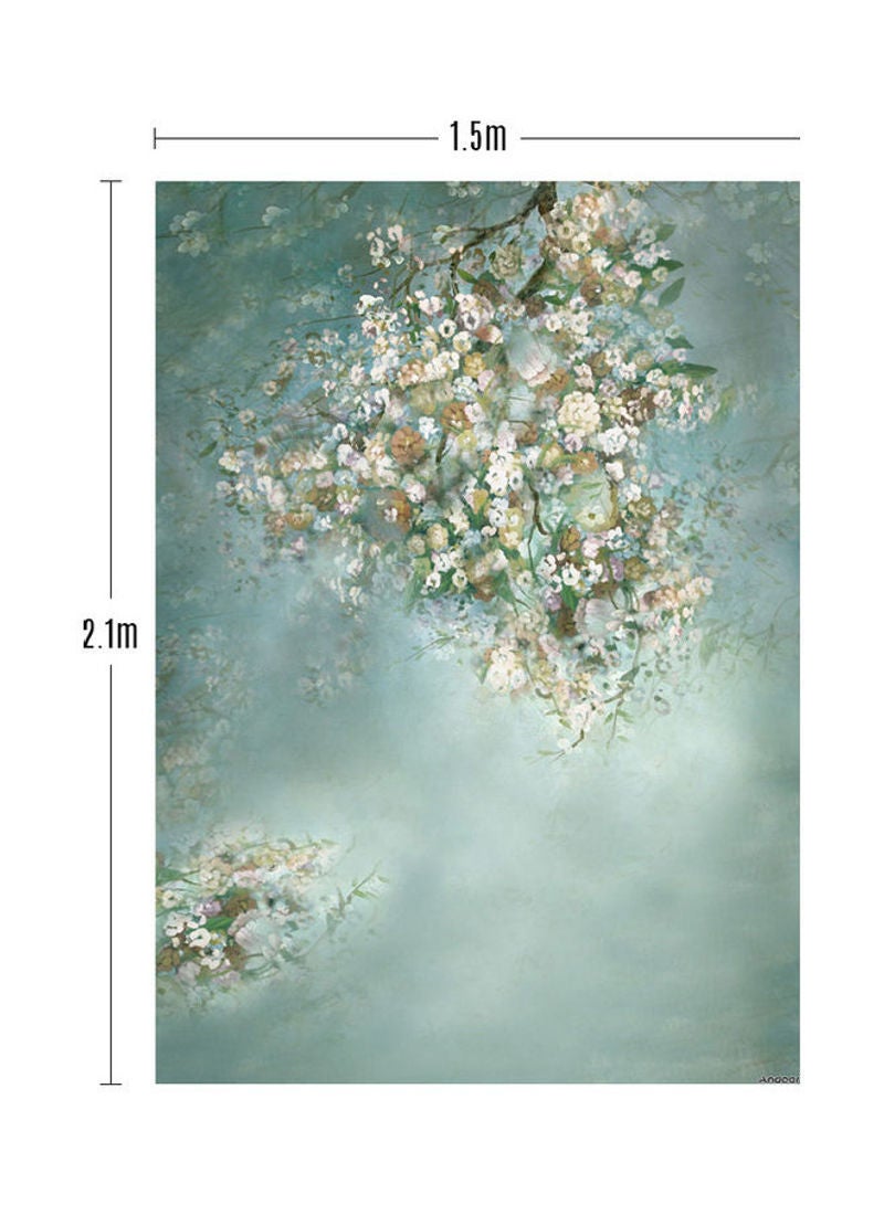 White Flower Wall Photography Studio Background Multicolour - Image 5