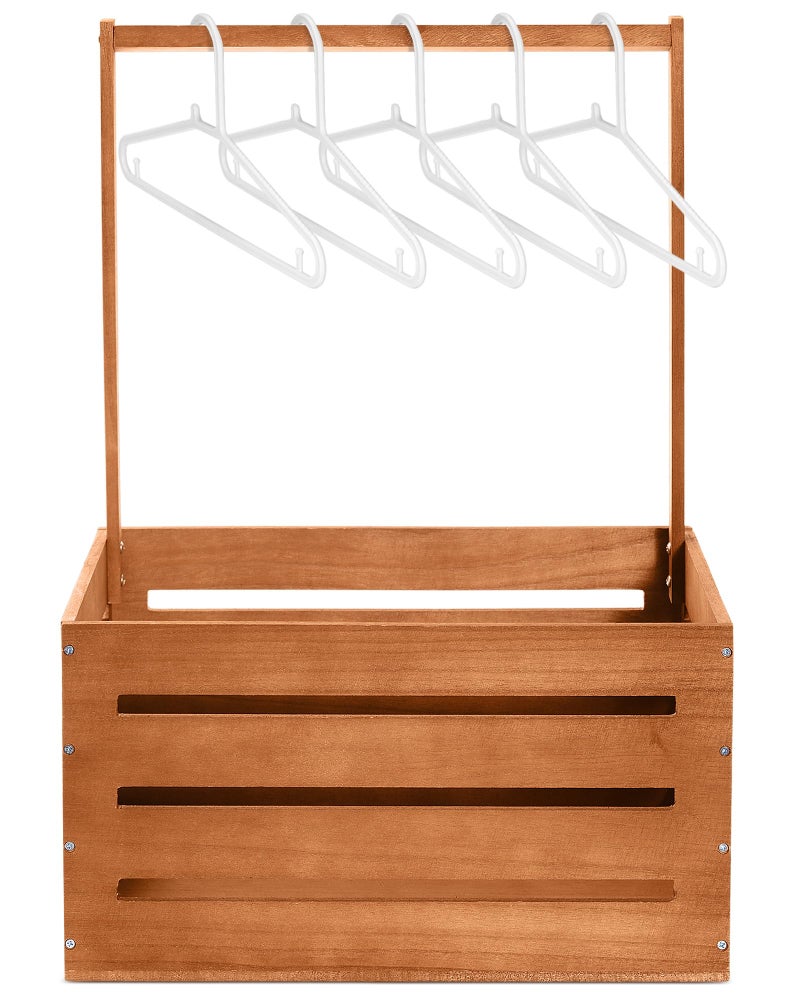 Suzile Wooden Baby Shower Crate Closet Wood Basket for Gifts with Handle Boy Girl Clothes Gender Reveal Storage Box for Newborn New ParentClaybank - Image 2