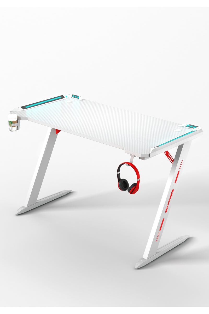 Luttec Gaming Table,Small Gaming Desk,Ergonomic PC Computer Desk,Computer Table with Carbon Fibre Surface, Kids Desk,Writing Study Desk or Home Office Desks,Ideal for Students and Gamers