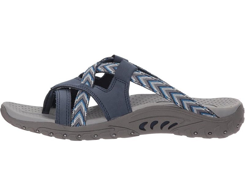 Skechers Women's Reggae-SOUNDPROOF-Thong Slide Multi-Strap Sandal, Navy, 8 M US - Image 2