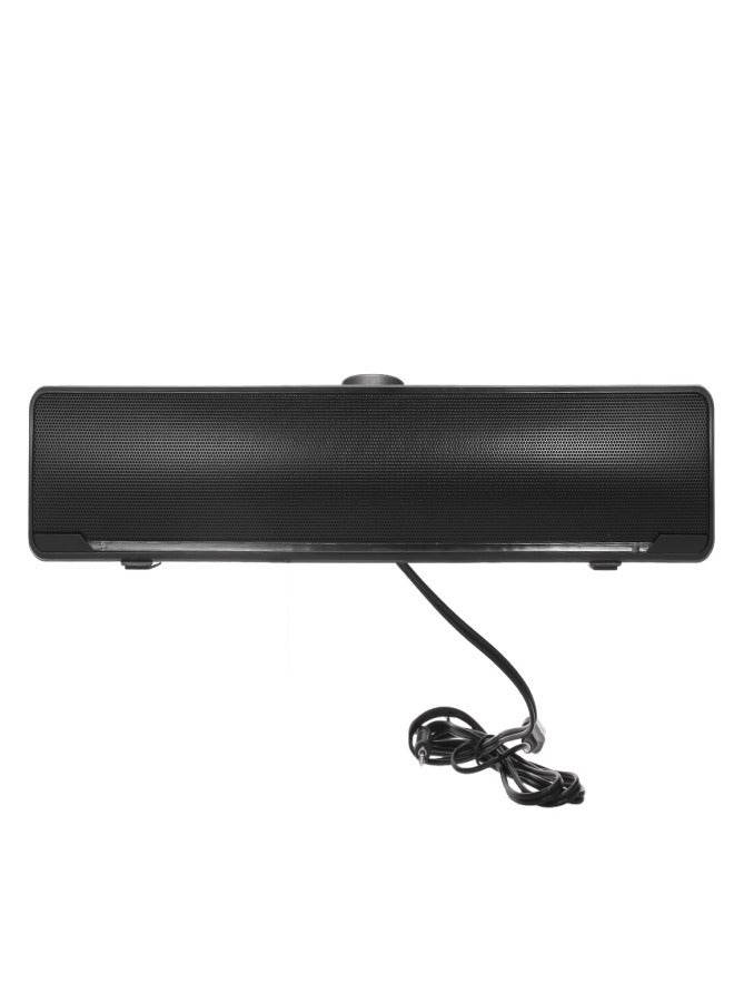 V-196 Computer Speaker USB Wired Bar Stereo Subwoofer Music Player Bass Surround Sound Box 3.5mm Audio Input for PC Laptop - Image 1