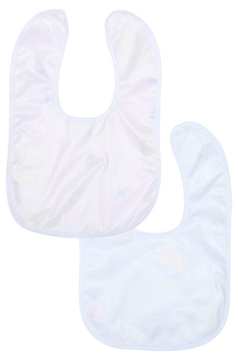 BTfash Babies Soft Button Bib for Feeding | Waterproof Bib for New Born | Washable Feeding Aprons for Infants & Toddlers | Reusable, Comfortable & Ideal for Mealtime | Gentle on Skin (Assorted_PO2) - Image 2