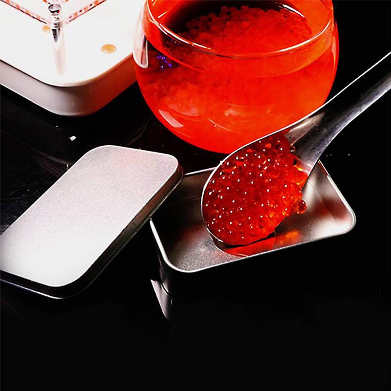 DUEBEL Caviar Maker Box, Molecular Gastronomy Kit | 100 Holes Roe Sauce Dispenser with Strainer Spoon - Image 3
