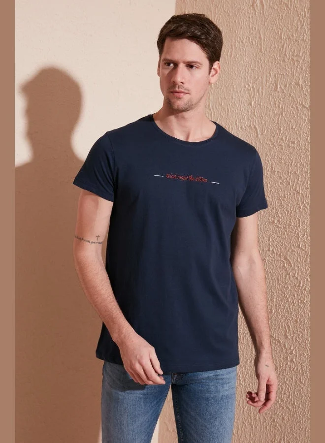 Buratti Cotton Slim Fit Crew Neck T Shirt Men's T SHIRT 541WIND